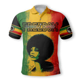 Angela Davis Rasta Freedom Polo Shirt